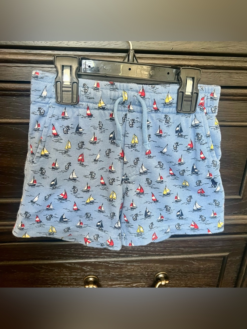 Polo by Ralph Lauren Light Blue Sailboat Print Toddler Kid Shorts
